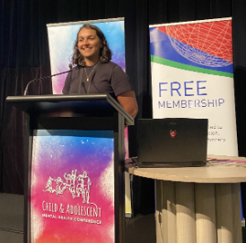 Dana Tarif at conference in Australia